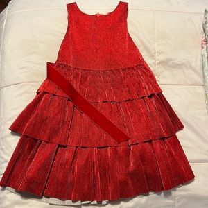 Boden Red Sparkle Dress Size 4-5